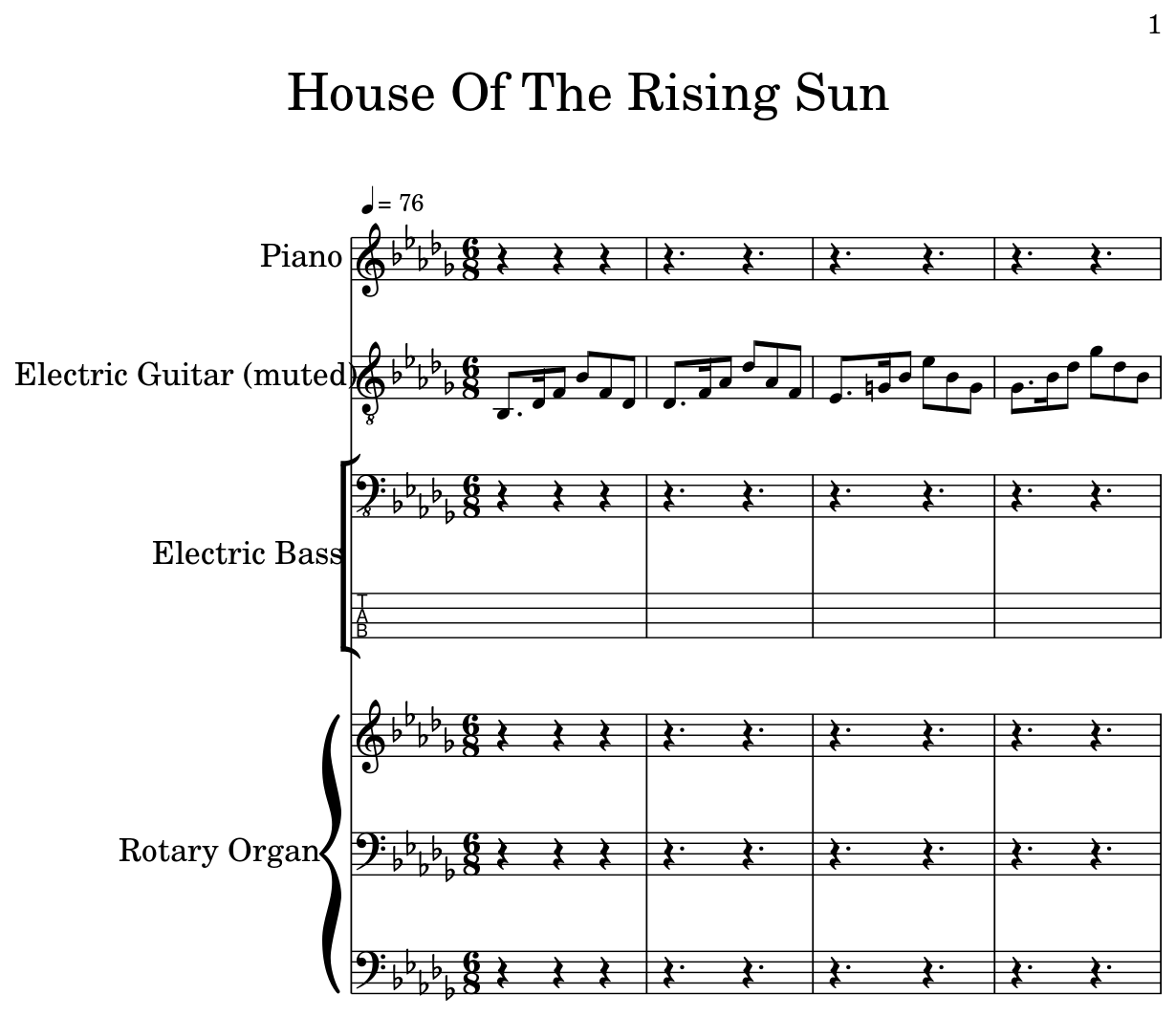 House of the rising sun текст